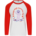 Happy Single Awareness Day Mens L/S Baseball T-Shirt White/Red