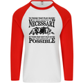 Rugby No Explanation Is Necessary Mens L/S Baseball T-Shirt White/Red