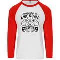 An Awesome Archer Looks Like Archery Mens L/S Baseball T-Shirt White/Red