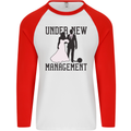 Just Married Under New Management Mens L/S Baseball T-Shirt White/Red