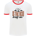 60th Birthday 60 is the New 21 Funny Mens Ringer T-Shirt White/Red