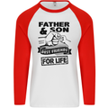 Father & Son Best Friends for Life Mens L/S Baseball T-Shirt White/Red