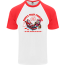 Christmas Funny Santa Trust Xmas Believe Mens S/S Baseball T-Shirt White/Red