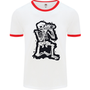 A Skeleton Photographer Photography Mens Ringer T-Shirt White/Red