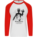 Noctiphobia Phobia of Night Halloween Mens L/S Baseball T-Shirt White/Red