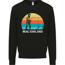 Reel Cool Dad Funny Fathers Day Fishing Mens Sweatshirt Jumper Black