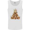 Reindeer Christmas Tree Rudolf Xmas Funny Mens Vest Tank Top White