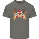 Reindeer Joypad Christmas Gaming Gamer Mens Cotton T-Shirt Tee Top Charcoal