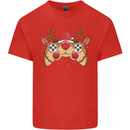 Reindeer Joypad Christmas Gaming Gamer Mens Cotton T-Shirt Tee Top Red