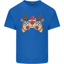 Reindeer Joypad Christmas Gaming Gamer Mens Cotton T-Shirt Tee Top Royal Blue