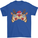 Reindeer Joypad Christmas Gaming Gamer Mens T-Shirt 100% Cotton Royal Blue