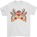 Reindeer Joypad Christmas Gaming Gamer Mens T-Shirt 100% Cotton White