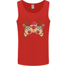 Reindeer Joypad Christmas Gaming Gamer Mens Vest Tank Top Red