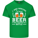 Rescued Some Beer Funny Alcohol Larger Mens Cotton T-Shirt Tee Top Irish Green