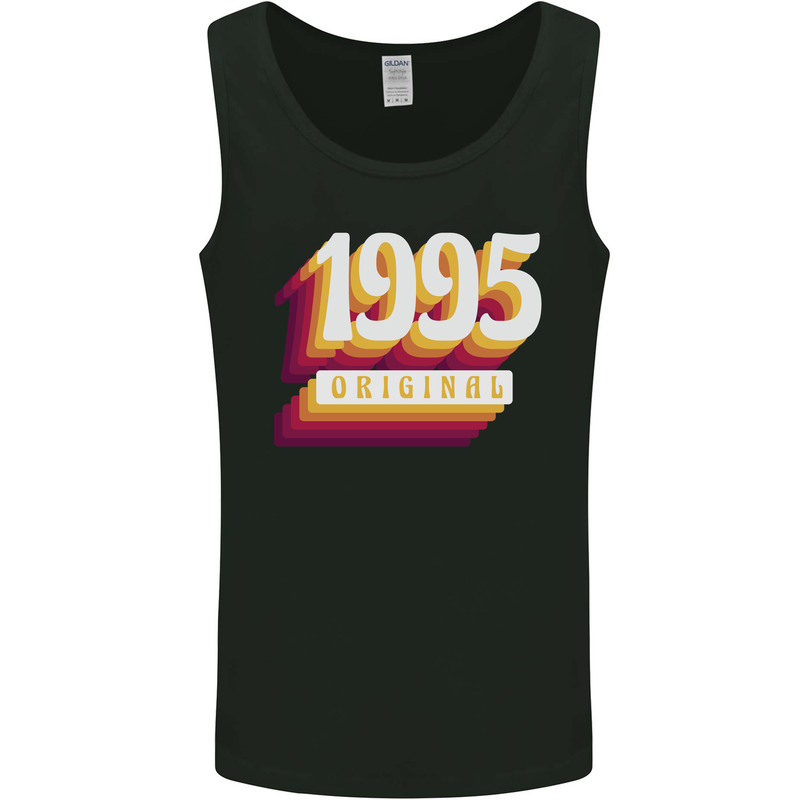 Retro 28th Birthday Original 1995 Mens Vest Tank Top Black