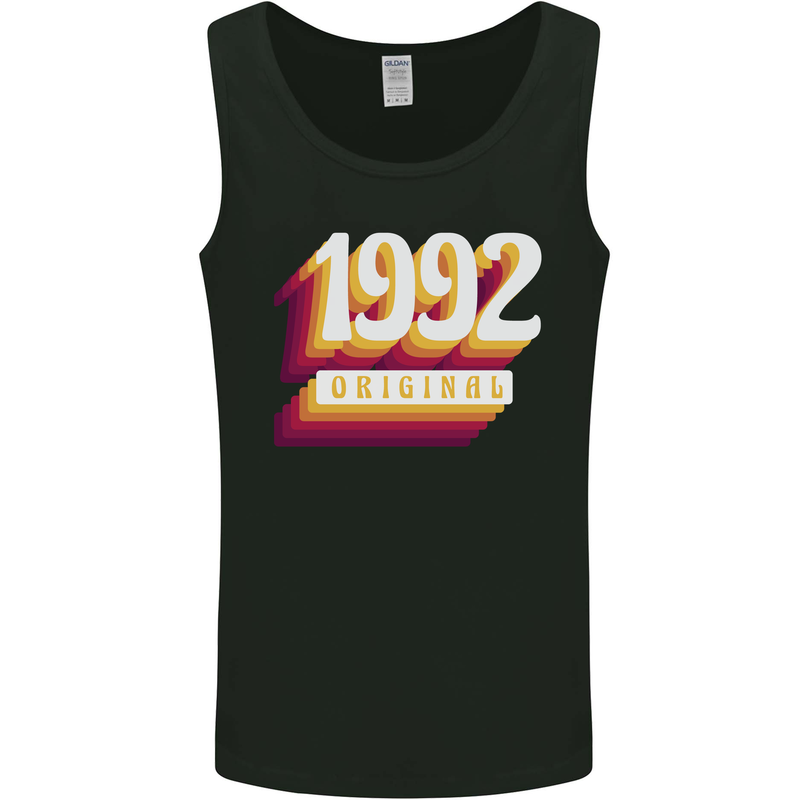 Retro 31st Birthday Original 1992 Mens Vest Tank Top Black