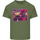 Retro 80s Arcade Games Mens Cotton T-Shirt Tee Top Military Green