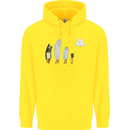 Retro Data Storage Funny Geek Nerd CD PC Mens 80% Cotton Hoodie Yellow