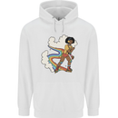 Retro Roller Blading Blades Inline Skating LGBT Mens 80% Cotton Hoodie White