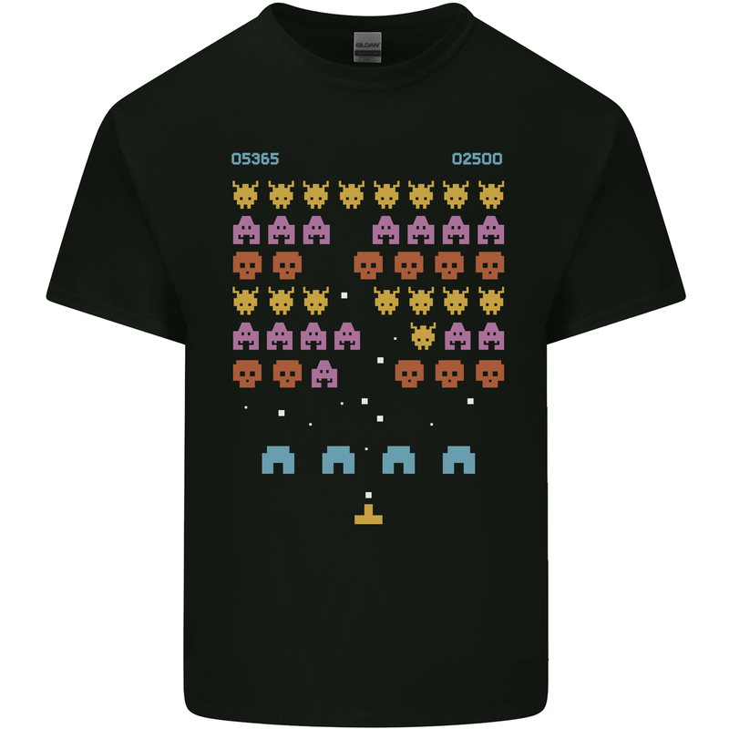 Retro Video Game Arcade Gaming Gamer Mens Cotton T-Shirt Tee Top Black