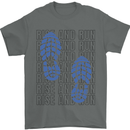 Rise & Run Running Marathon Cross Country Runner Mens T-Shirt 100% Cotton Charcoal