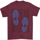 Rise & Run Running Marathon Cross Country Runner Mens T-Shirt 100% Cotton Maroon