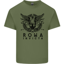 Roma Invicta Training Bodybuilding Gym Mens Cotton T-Shirt Tee Top Military Green