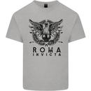 Roma Invicta Training Bodybuilding Gym Mens Cotton T-Shirt Tee Top Sports Grey