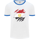 Torn Egypt Flag Egyptian Day Football Mens Ringer T-Shirt White/Royal Blue
