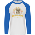 A Chihuahua Dog Mens L/S Baseball T-Shirt White/Royal Blue