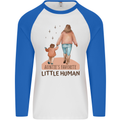 Aunties Favourite Human Funny Niece Nephew Mens L/S Baseball T-Shirt White/Royal Blue