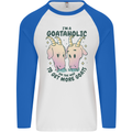 Goataholic On the Way to Get More Goats Mens L/S Baseball T-Shirt White/Royal Blue
