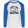 Daddy & Son Best FriendsFather's Day Mens L/S Baseball T-Shirt White/Royal Blue