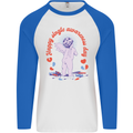 Happy Single Awareness Day Mens L/S Baseball T-Shirt White/Royal Blue