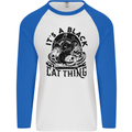 Its a Black Cat Thing Halloween Mens L/S Baseball T-Shirt White/Royal Blue