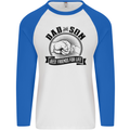 Dad & Son Best Friends Father's Day Mens L/S Baseball T-Shirt White/Royal Blue