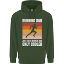Running Dad Cross Country Marathon Runner Mens 80% Cotton Hoodie Forest Green
