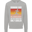 Running Dad Cross Country Marathon Runner Mens Sweatshirt Jumper Sports Grey