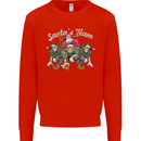 Santa American Football Team Christmas Xmas Mens Sweatshirt Jumper Bright Red