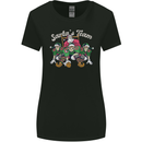 Santa American Football Team Christmas Xmas Womens Wider Cut T-Shirt Black