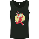 Santa Baton Twirling Christmas Gymnastics Xmas Mens Vest Tank Top Black