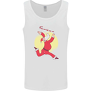 Santa Baton Twirling Christmas Gymnastics Xmas Mens Vest Tank Top White