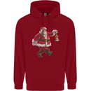 Santa Carrying a Christmas Lantern Xmas Childrens Kids Hoodie Red