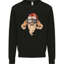 Santa Claus Coffee Funny Christmas Mens Sweatshirt Jumper Black
