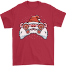 Santa Controller Video Games Gaming Joypad Xmas Mens T-Shirt 100% Cotton Red