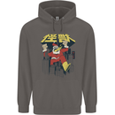 Santa Monster Japanese Christmas Xmas Mens 80% Cotton Hoodie Charcoal