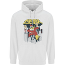 Santa Monster Japanese Christmas Xmas Mens 80% Cotton Hoodie White