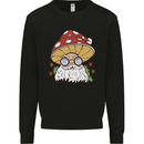 Santa Mushroom Christmas Mycology Foraging Xmas Kids Sweatshirt Jumper Black