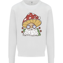 Santa Mushroom Christmas Mycology Foraging Xmas Kids Sweatshirt Jumper White