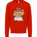 Santa Mushroom Christmas Mycology Foraging Xmas Mens Sweatshirt Jumper Bright Red